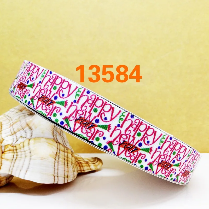 Free shipping 50 yard cartoon printed grosgrain ribbon 18506 - Цвет: 13584