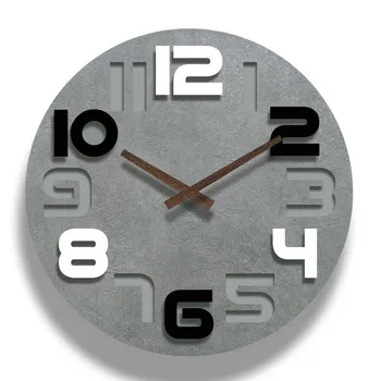 

Retro Style Wall Clock 30cm Standard Size Living Room Decoratio Stereo Scale Quartz Wall Clock Bedroom Ornaments Watch G053