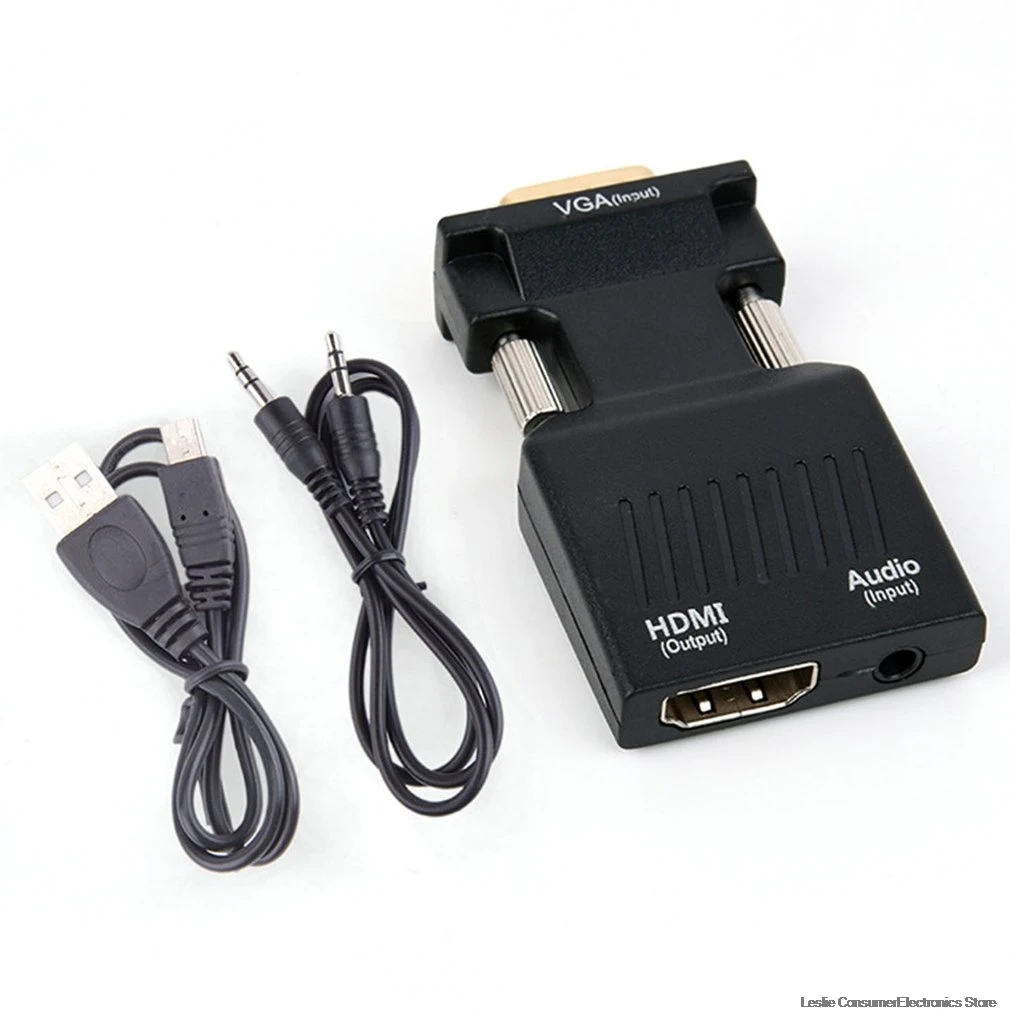 VGA мужчина к HDMI Женский конвертер с аудио-адаптером кабели 1080P для HDTV монитор проектор ПК PS3