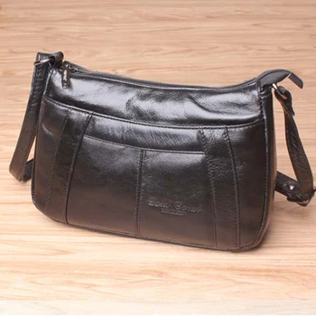 

Genuine Leather Messenger Shoulder Bag For Women Travel Mother Shopping Small Pouch Female First Layer Cowhide Cross Body Bags
