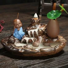 Incenso Queimador курильница с обратным потоком лотоса пруд лунный свет Арома печь архаизмы Горный ручей есть предметы мебели