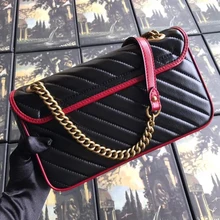 Женская кожаная сумка на цепочке, сумка на одно плечо, диагональный пролет, роскошная прошитая сумка в форме сердца, классический дизайн love ba