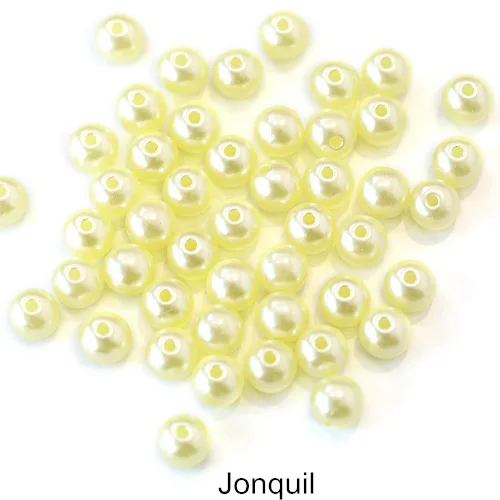 1000 шт красочные ABS имитация жемчуга круглые бусины с дырочками DIY браслет серьги Подвески ожерелье для изготовления ювелирных изделий B1049 - Цвет: Jonquil