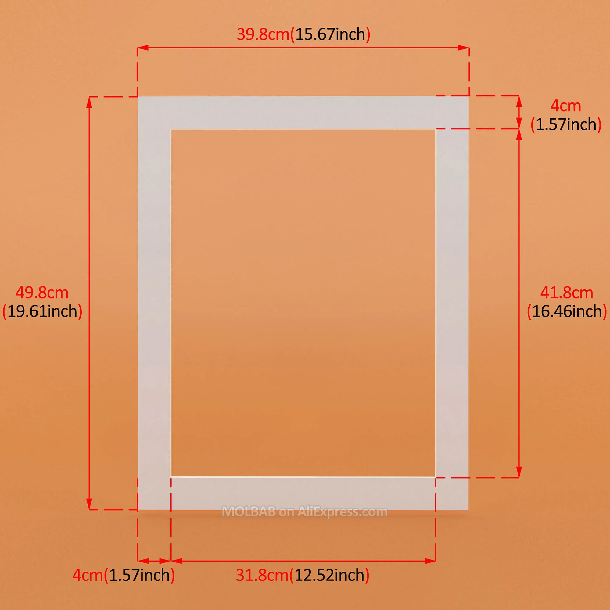 白/黒20X16インチフォトマット板紙A3A4/16X12オープニングマウントための凹凸面額縁パスパルトゥー12ピース/ロット