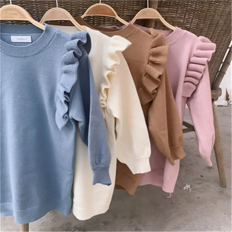 

New 2019 Autumn Winter Girls Knitted Dress Children Clothes Slim Princess Party Dress Long Sleeve Sweater Toddler Girl Dresses