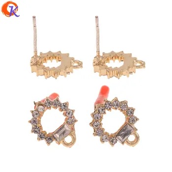 

Cordial Design 50Pcs 10*12MM Jewelry Accessories/Rhinestone Earrings Stud/Round Shape/DIY Making/Hand Made/Earring Findings