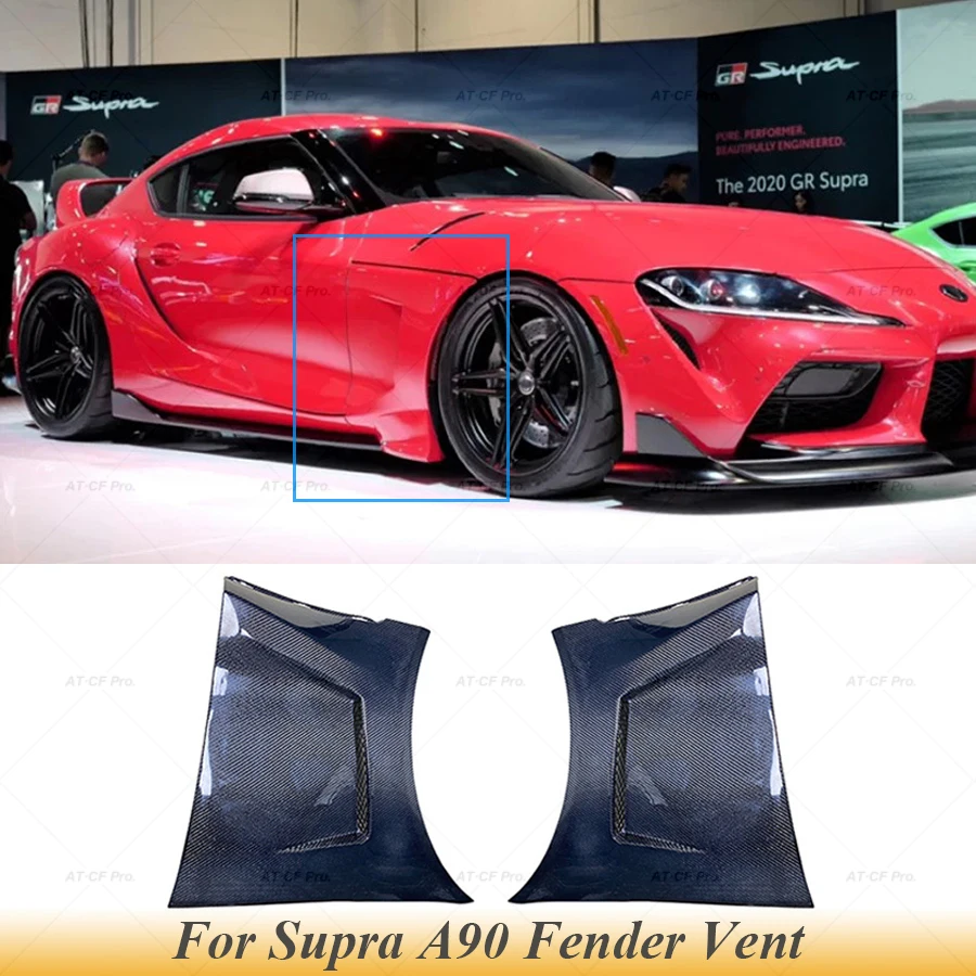 A90CarbonFiberRacingFrontBumperSideFenderPanelsVentAirIntake