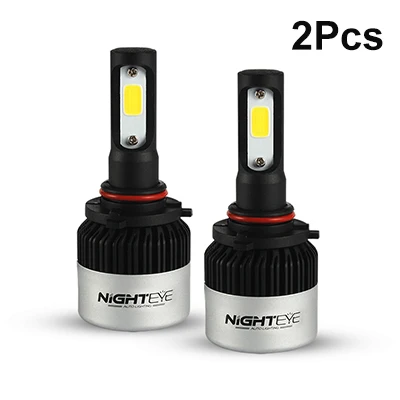 NIGHTEYE 72 Вт 9000лм светодиодный головной светильник для автомобилей H1 H4 H7 H11 9005 9006 Светильник лампы белый луч 6500 к налобный фонарь комплект автомобильная лампа - Испускаемый цвет: NIGHTEYE