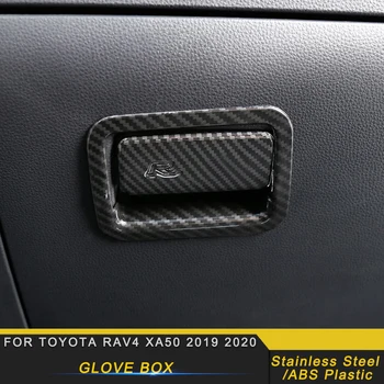 

For Toyota Rav 4 XA50 2019 2020 Car Passenger Glove Box Handle Cover Trim Frame Decoration Sticker Interior Accessories