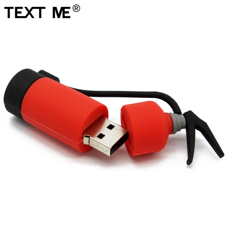 TEXT ME мультфильм Мини Огнетушитель usb2.0 4 ГБ 8 ГБ 16 ГБ 32 ГБ 64 ГБ флеш-накопитель USB флеш-накопитель креативный флеш-накопитель