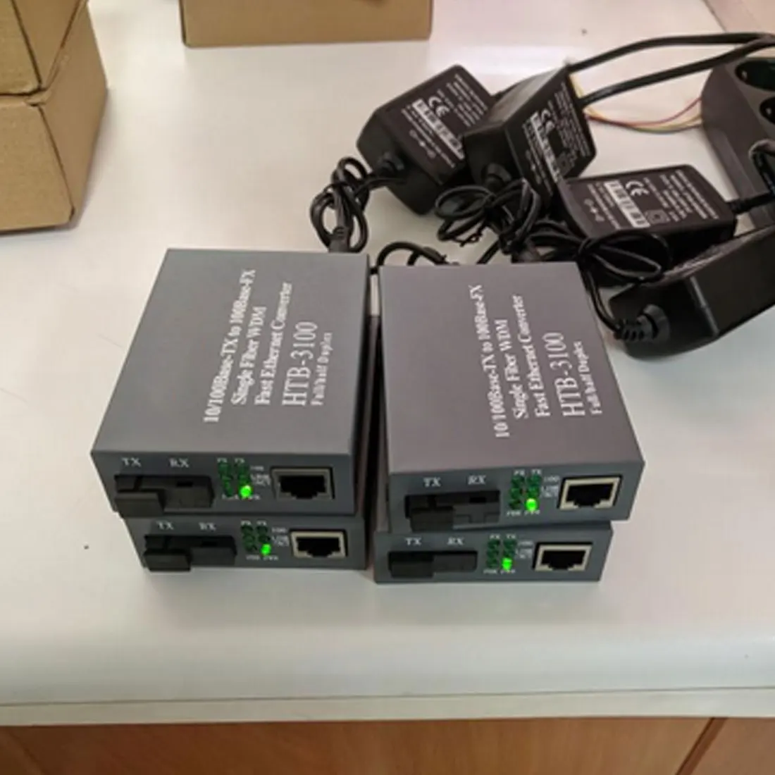Конвертер сто мегабайт Ethernet медиа-конвертер одиночный волоконный трансивер одномодовый одиночный преобразователь Оптического Волокна