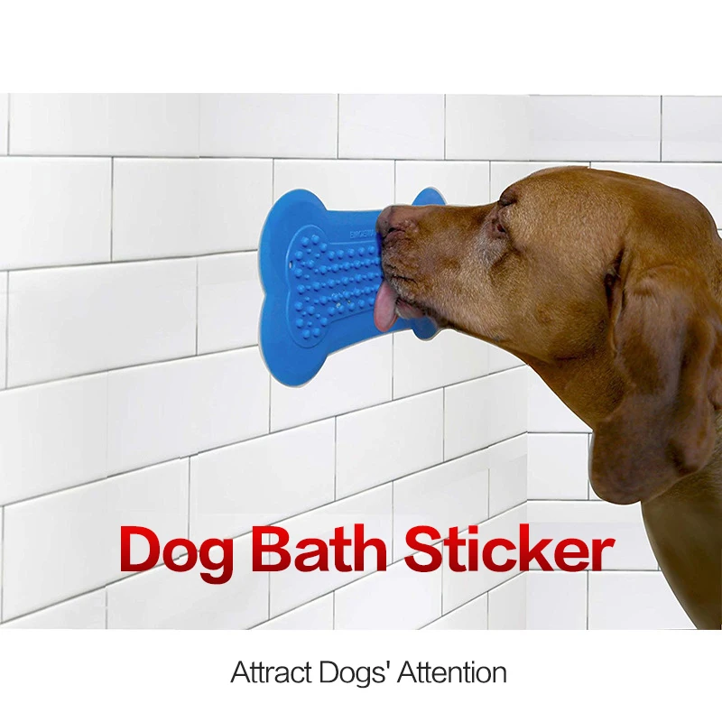 

Pet Dog Bath Toy Attract Dogs' Attention Toy Bone Shape Toy Trainning Bathing Puppy Dog Toys Fixed Suction Silicone Toy Supplies