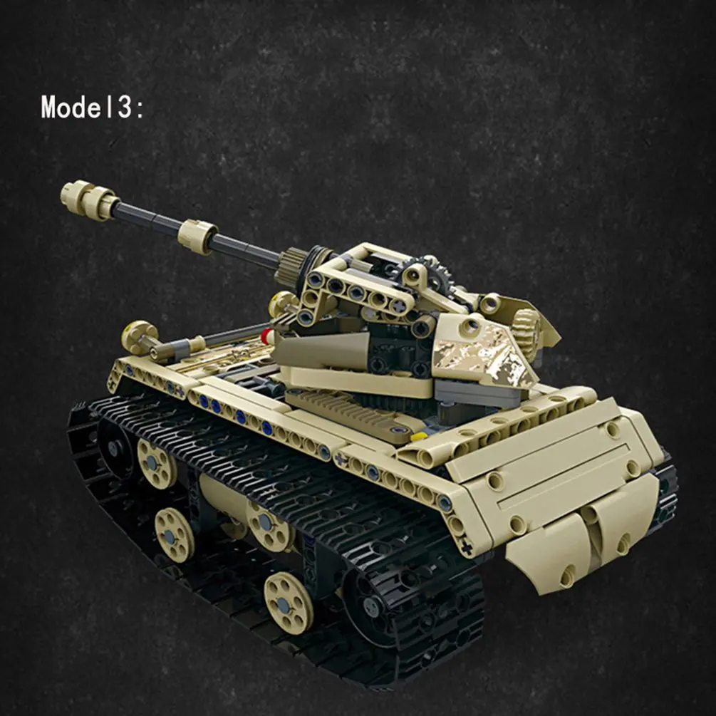 MoFun-13009 2,4G 4H usb зарядка строительный блок имитация военный автомобиль 538 шт. DIY электрическая Радиоуправляемая машина для детей