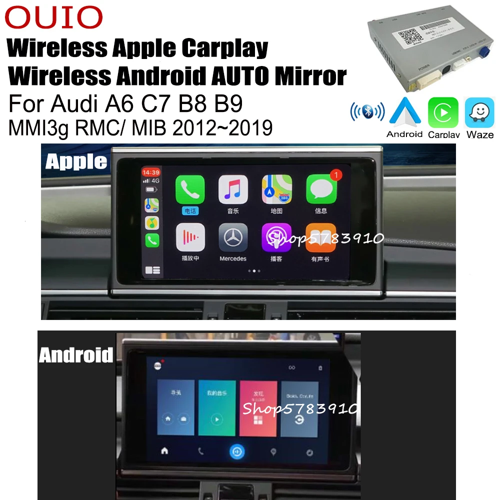 Беспроводной Android Bluetooth carplay интерфейс для Audi A4 A5 Q5 B9 MMI3g RMC 2016 2017 2018 2019 2020 адаптер