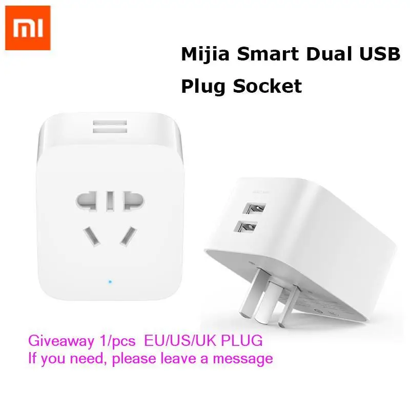 

Original Xiaomi Mijia Smart Plug Socket Enhanced Zigbee/basic Socket Dual Usb Fast Charger Mi Home Usb Wireless Wifi App Control