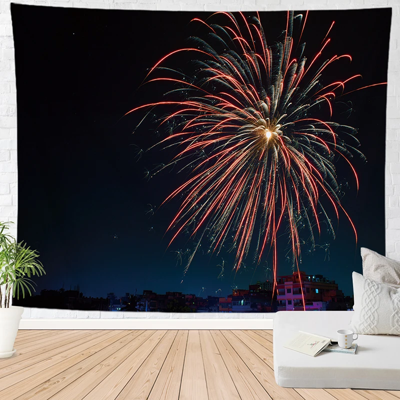 Фейерверк настенный гобелен spark Настенный Ковер домашние Декорации праздничные настенные одеяла