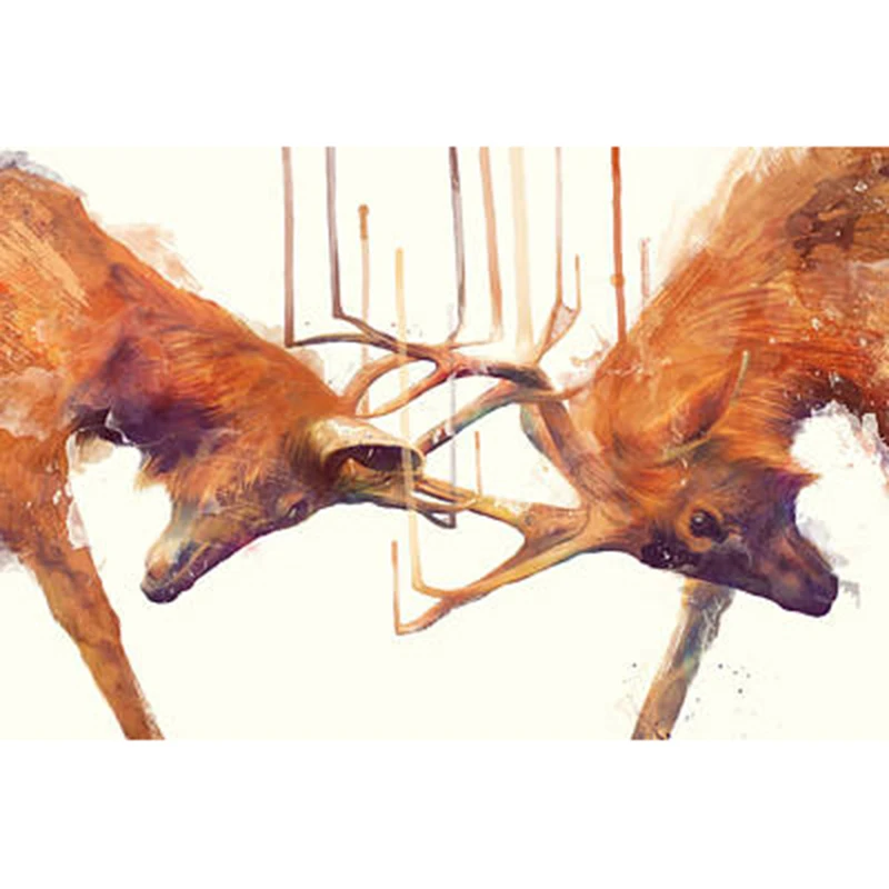 

5D Diamond Embroidered Elk Animal Portrait Diamond Painting Complete Diamond Mosaic Home Decoration New Year Gift