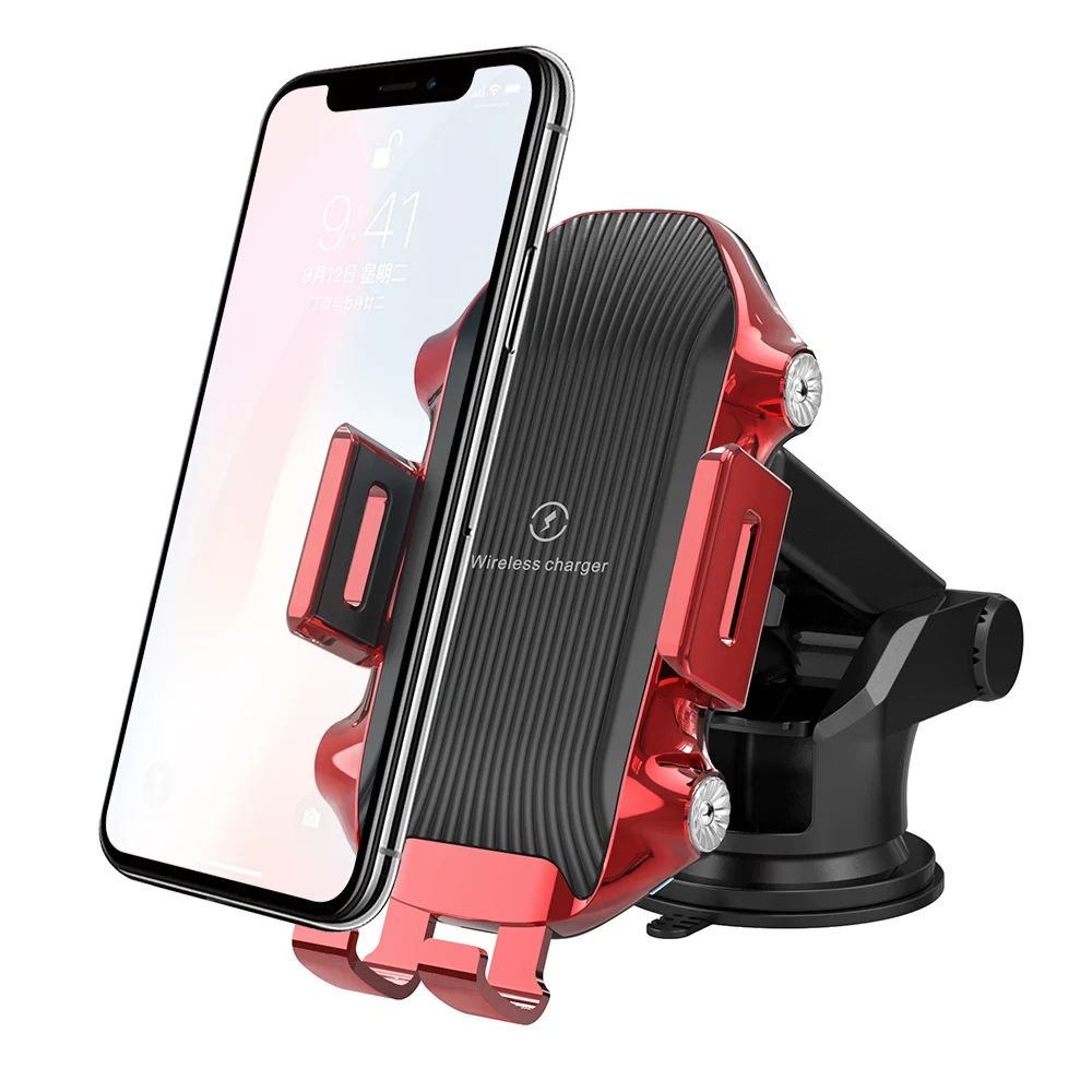 Qi автомобиля Беспроводной Зарядное устройство для iPhone Xs Max Xr X 8 плюс samsung S10 S9 s8 Примечание 10 плюс Авто быстрой беспроводной зарядки Автомобильный держатель для телефона на магните