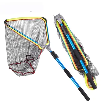 

Large Telescopic Aluminum Alloy Fast Folding Fishing Dip Net Network Trap Fly Hand Landing Nets For Fish Pole Handle Tool 2M