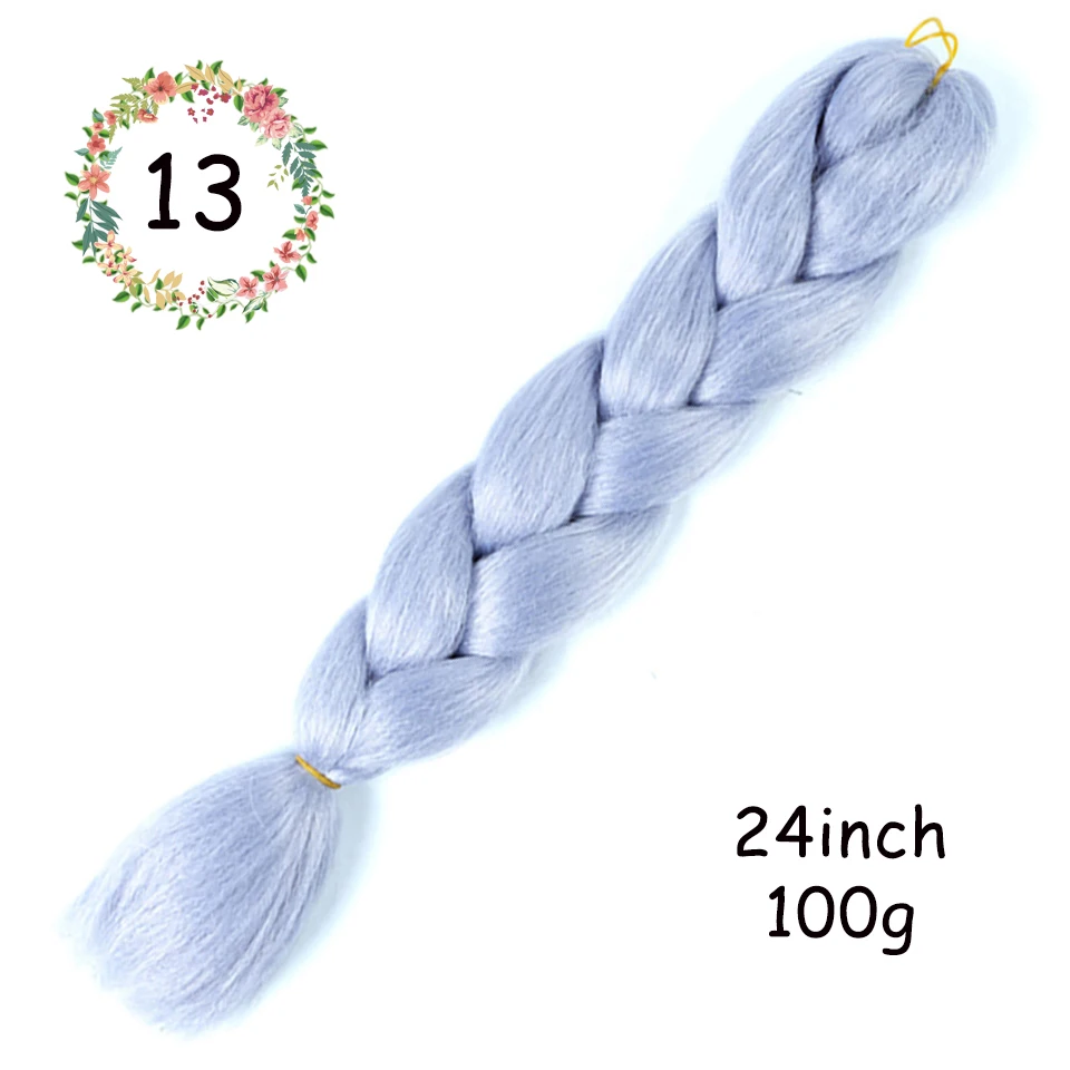 2" Ombre Jumbo косички вязанные крючком косички Прически для наращивания волос фиолетовый розовый черный синтетические волосы косички для женщин Косплей Вечерние
