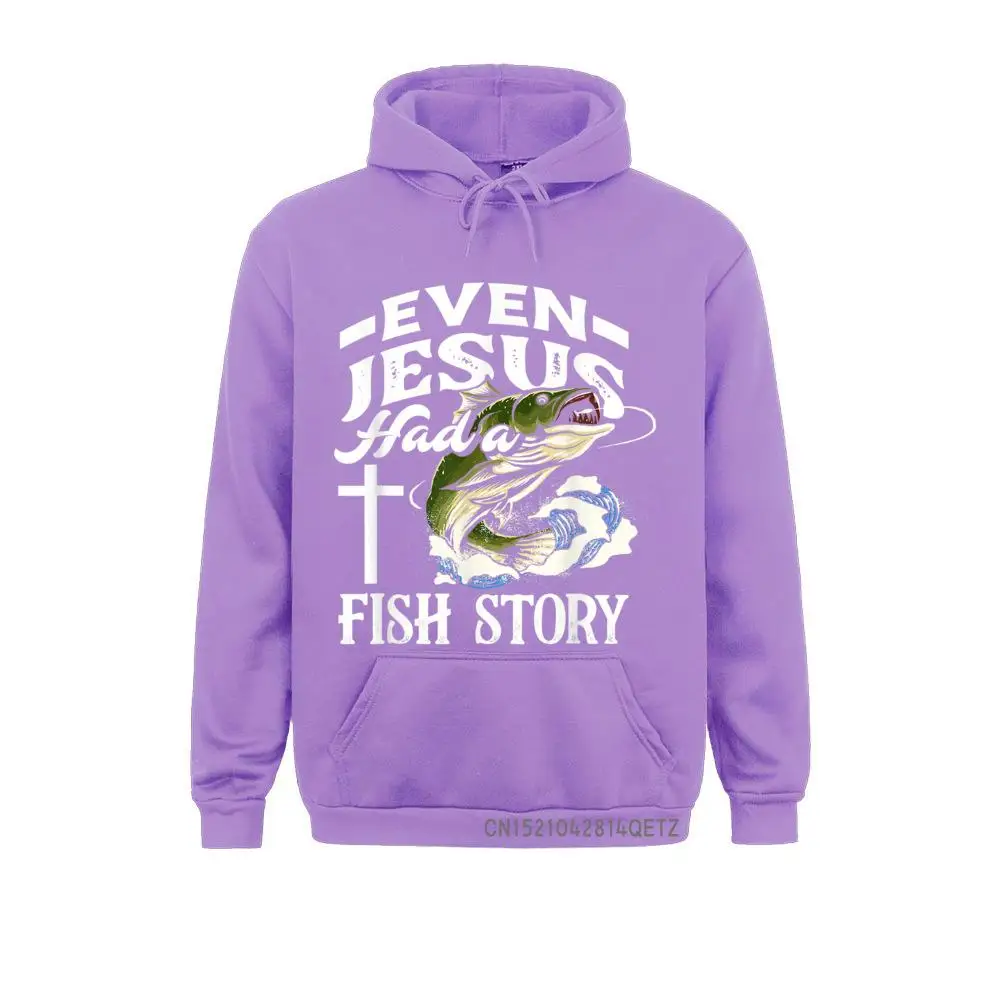 Even Jesus Had A Fish Story - Funny Christian Fisherman Gift T-Shirt__B7772 Sweatshirts Long Sleeve Prevalent Men ostern Day Hoodies Design Clothes  Even Jesus Had A Fish Story - Funny Christian Fisherman Gift T-Shirt__B7772purple