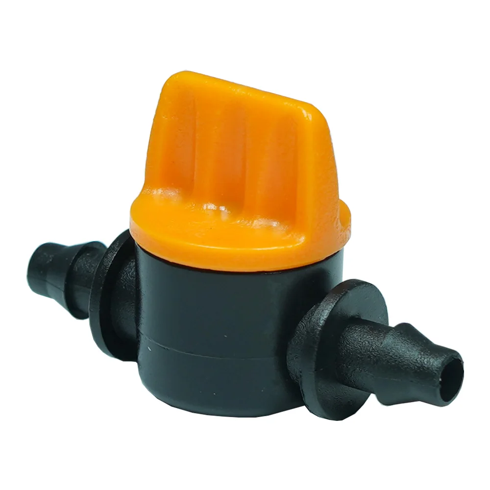 

1/4'' Hose Mini Valve Barbed Connector Water Flow Control Garden Plant Irrigation 4/7mm Pipe Watering Sprinklers Tube Joints