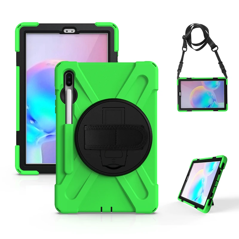 Чехол для планшета для samsung Galaxy Tab S6 10,5 T860 T865, силиконовый чехол на 360 градусов, ударопрочный Прочный держатель для рук