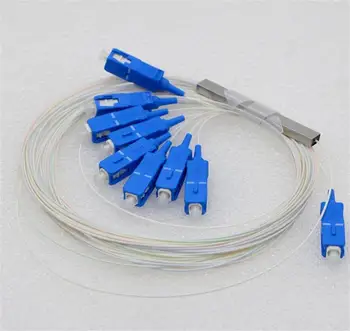 

50 PCS SC UPC 1X8 FTTH Fiber Optic Splitter FBT Optical Coupler 1X8 SC Singlemode simplex Steel Pipe plc optical splitter