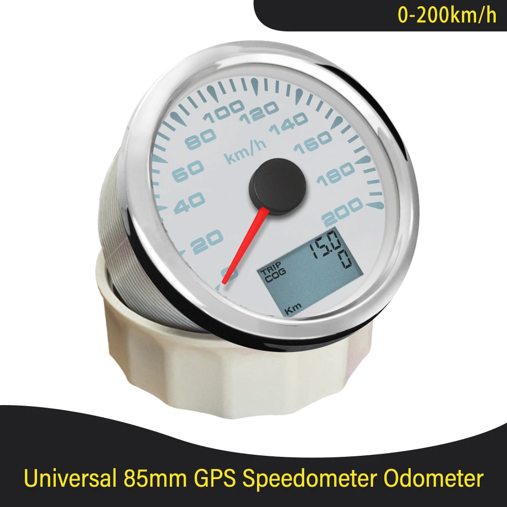 200km/h GPS Speedometer Gauge Boat Car Motor with 8 Colors Backlight