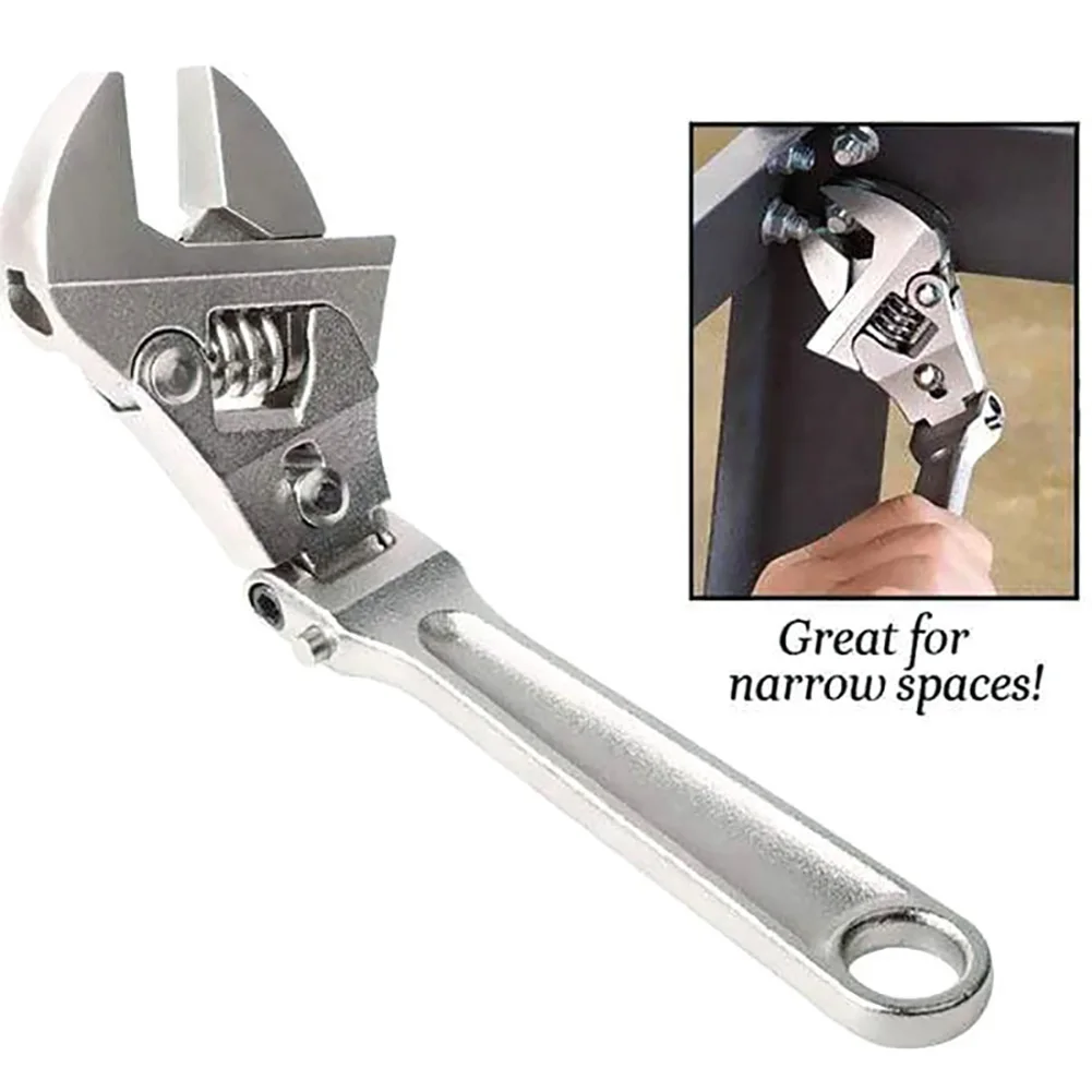 

1Piece Adjustable Wrench Folding Handle Dual-Purpose Pipe Wrench Ratchet Spanner Key Hand Tool Multi Tool Spanner Key Hand Tool