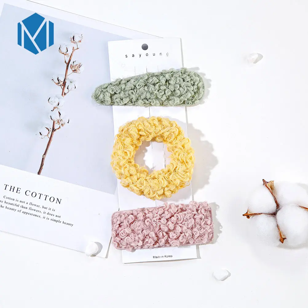Set E 3 шт./компл. Новая мода плюшевая повязка для волос заколки Scrunchies Головные уборы комплект женские милые зимние женские аксессуары для волос для девочек Для женщин шпильки для волос резинки для волос - Цвет: Set E