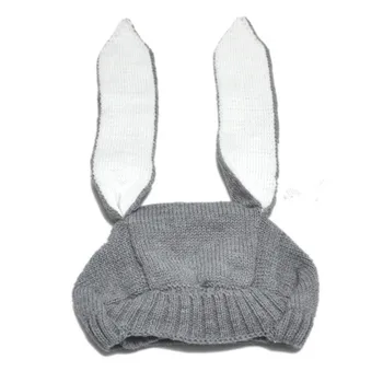 

Baby Rabbit Ears Hat Infant Toddler Autumn Winter Knitted Caps Children Baby Bunny Beanie Hats Accessories Photography Kids Hat