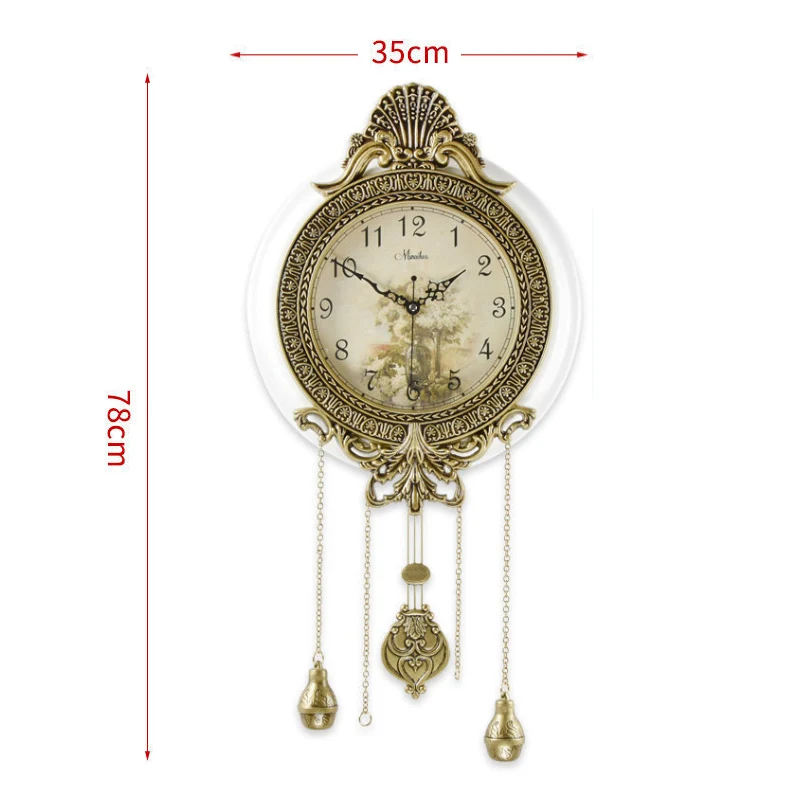 Solid Wood Silent Swing Pendulum Wall Clock Color:Z1214-6