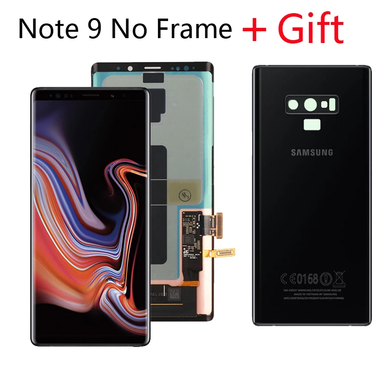 Super AMOLED ЖК дисплей для SAMSUNG Galaxy Note 9 сенсорный экран N960D N960F с крышкой аккумулятора