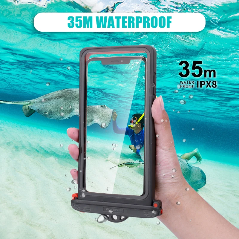 Queshark анти-падение водонепроницаемый мобильный телефон сумка плавательный чехол для телефона держатель подводный уплотнение снегозащитная сумка для сенсорных экранов ниже 6,9 дюймов