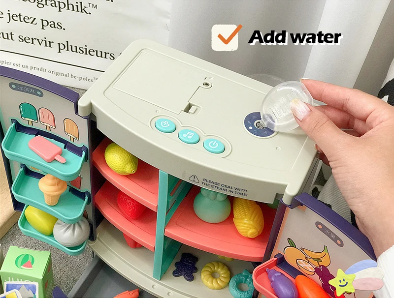 Montessori Method Educational Toys Refrigerator Washing Machine For Children Simulation Device Play House Kitchen Toy For Kids
