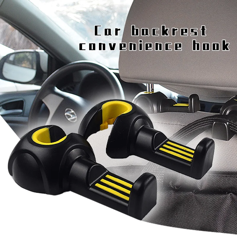 

Car Back Seat Headrest Holder Auto Hanger Hooks Clip for Purse Bag Cloth Grocery Automobile Interior Accessories