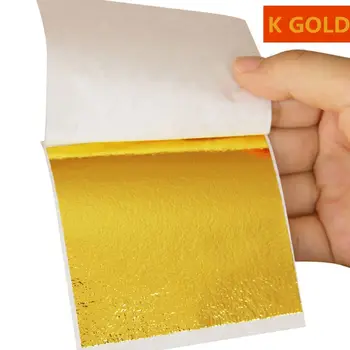 

10 pcs Imitation Gold Leaf Foil Art Craft Paper Gilding Sliver Copper DIY Slime Crafting Decoration