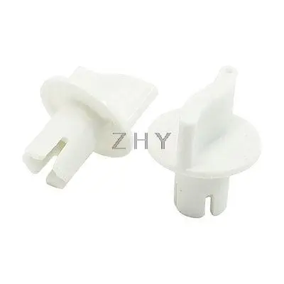 

2 Pcs White Plastic Electric Fan Speed Control Turning Knob