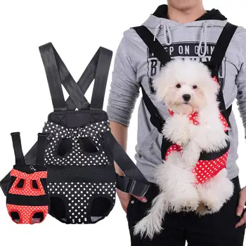 

Pet Dog Front Chest Polyester Backpack Carriers Outdoor Travel Durable Portable Front Shoulder Bag For Dogs Cats