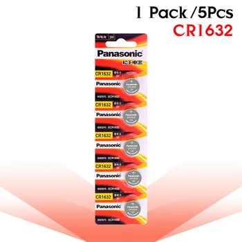 

5Pcs CR1632 3V PANASONIC 1632 DL1632 3V Lithium Batteries Cell Button Coin Battery Calculator Toy Medical Device Batteries