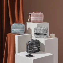 

Travel Portable Storage Bag Women's Makeup Bags High Capacity Toiletry Storage Box Portable Cosmetic Bag With Zipper Organizer