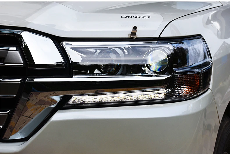 Автомобильный Стайлинг для- Land Cruiser, все светодиодный фары, СВЕТОДИОДНЫЙ DRL Land Cruiser, фара, светодиодный луч, фары