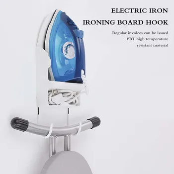 

Iron Hanger Wall Iron Bracket Ironing Board Hanger Electric Iron Storage Rack For Home Hotel Household goods