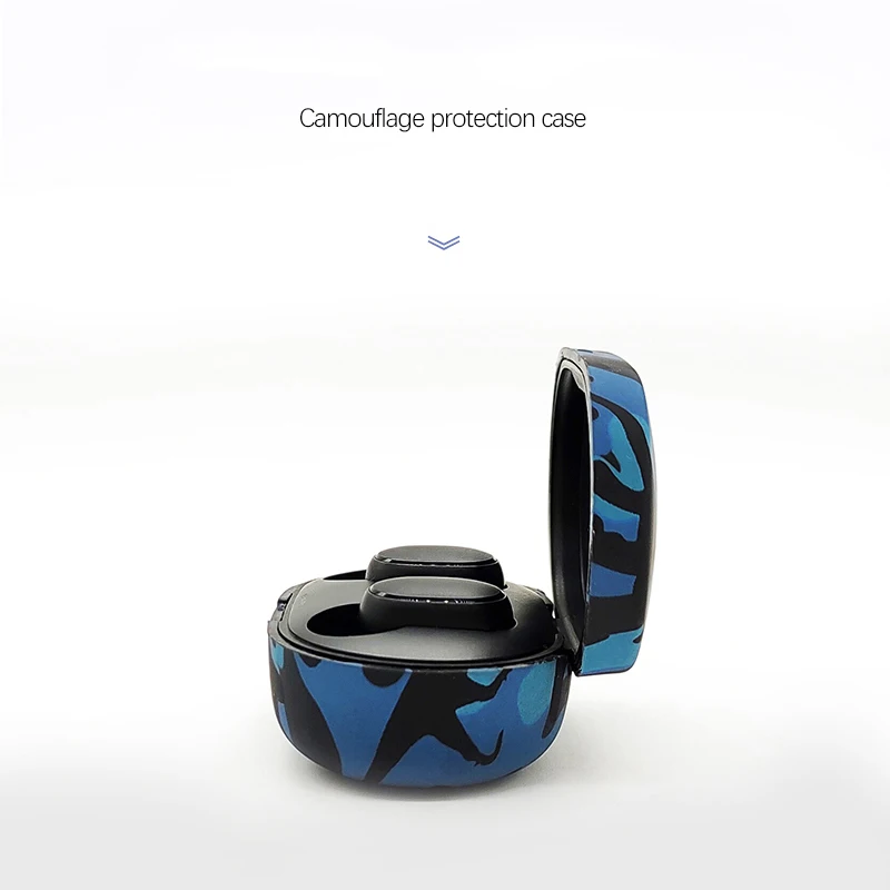 Чехол для наушников для Redmi Airdots, чехол для наушников с Bluetooth, защитный чехол с карманом и крючком, камуфляжный цельный чехол для Redmi Airdot