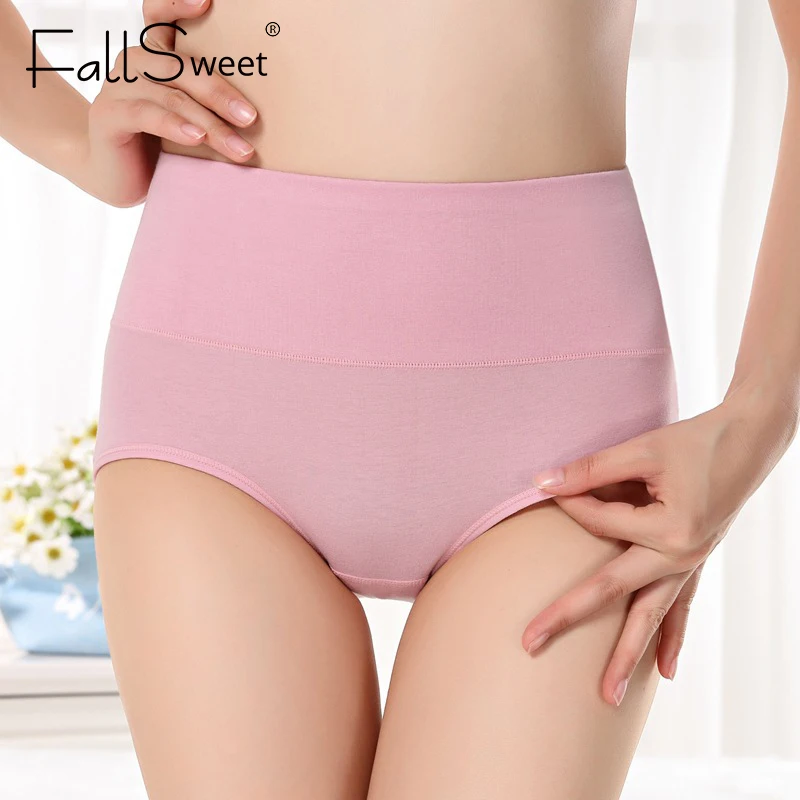 3Pcs Women Underwear Cotton Set High Waist Briefs Comfort Slim Shapewear Panties 