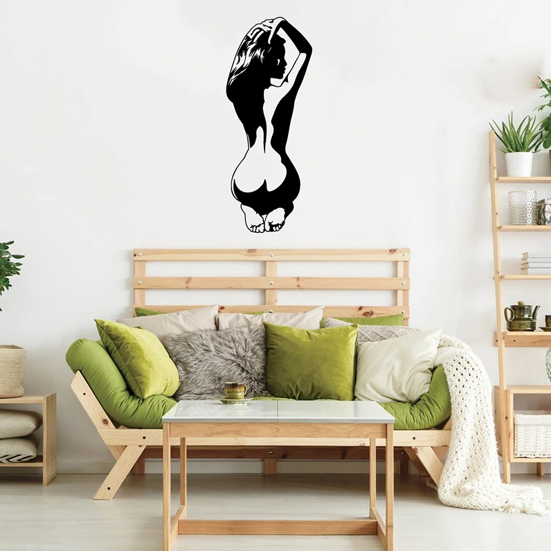 Large Sexy Women Fashion Female Wall Sticker Bathroom Couple Room Man Cave Wall Decal Wedding Vinyl Decor (1)