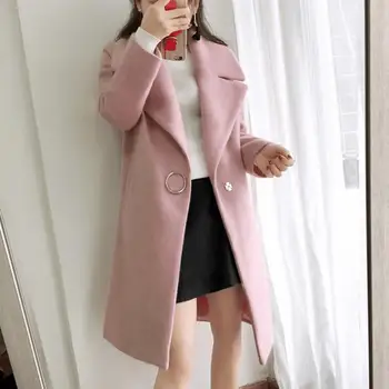 

new Fashion 2019 Casual Simple Classic Long Trench coat Chic trench coat long coat High quality material skin-friendly gifts