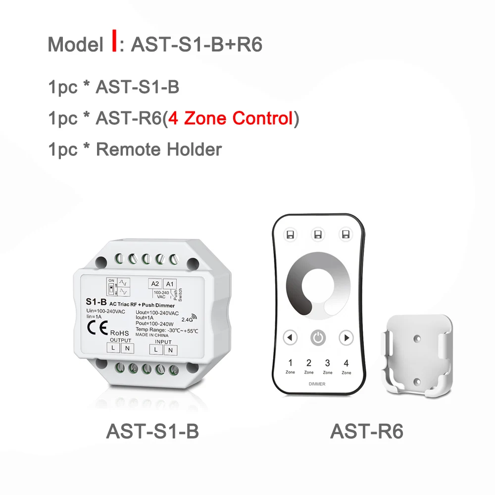 Model I Светодиодный диммер Triac 220V 110V 230V переменного тока с регулируемой яркостью кнопочный переключатель RF 2,4G Беспроводной дистанционный умный WiFi регулятор яркости освещения для Светодиодный лампа - Цвет: Model I