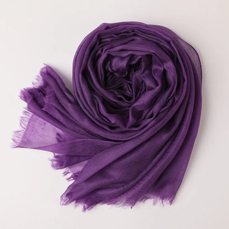 Шарф из чистого кашемира для женщин, элегантные женские шарфы, 90%, мягкий кашемир, сплошной цвет, длинный шарф с кисточкой, 230*100 см, 60 г - Цвет: 11